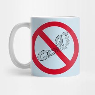 No To Carbon Footprint Mug